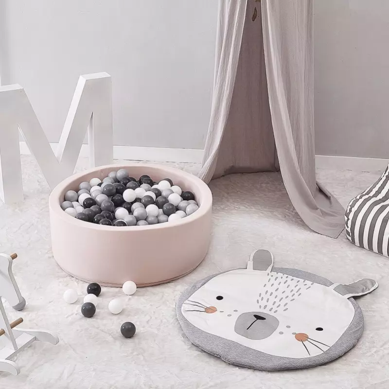 Casa si Gradina - Mobilier - Mobilier copii - Saltele patut copii - Saltea de joaca pentru bebelusi, model iepuras, 85 cm,Gonga® Gri - Infinity.ro