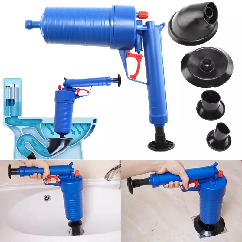 Casa si Gradina - Sanitare - Lavoar baie si accesorii - Accesorii baterii sanitare - Pompa pentru desfundat Drain Blaster, Gonga® Albastru - Infinity.ro