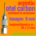 Auto si Moto - Reparatii si depanare - Scule auto - Scule si truse auto - Set 2 Ace gresor, otel carbon, pentru injectare unsoare in spatii inguste, lungime 70 mm - Infinity.ro