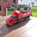 Jucarii, Copii si Bebe - Jucarii si jocuri - Vehicule si jucarii cu telecomanda - Masinute - Jucarie kidsnplay cu telecomanda,camion pomperi, cu scara interventie, plastic, rosu, 20x5x9 cm, 3 ani+ - Infinity.ro