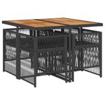 Casa si Gradina - Gradina si terasa - Mobilier exterior - Seturi mobila gradina - Set mobilier de gradina cu perne, 5 piese, negru, poliratan - Infinity.ro