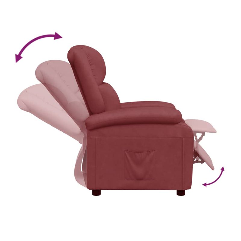 Casa si Gradina - Mobilier - Scaune si fotolii - Fotolii - Fotoliu rabatabil, rosu vin, piele ecologica - Infinity.ro