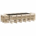 Casa si Gradina - Gradina si terasa - Mobilier exterior - Seturi mobila gradina - Set mobilier de gradina cu perne, 15 piese, bej, poliratan - Infinity.ro