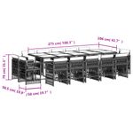 Casa si Gradina - Gradina si terasa - Mobilier exterior - Seturi mobila gradina - Set mobilier de gradina cu perne, 15 piese, bej, poliratan - Infinity.ro