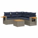 Casa si Gradina - Gradina si terasa - Mobilier exterior - Seturi mobila gradina - Set canapele de gradina cu perne, 6 piese, gri, poliratan - Infinity.ro