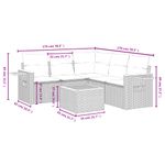 Casa si Gradina - Gradina si terasa - Mobilier exterior - Seturi mobila gradina - Set canapele de gradina cu perne, 6 piese, gri, poliratan - Infinity.ro