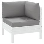 Casa si Gradina - Gradina si terasa - Mobilier exterior - Perne decorative exterior - Perne pentru canapea din paleti, 3 buc., gri, material textil - Infinity.ro