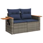 Casa si Gradina - Gradina si terasa - Mobilier exterior - Seturi mobila gradina - Set canapea de gradina cu perne, 4 piese, gri, poliratan - Infinity.ro