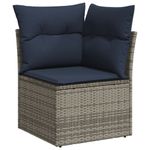 Casa si Gradina - Gradina si terasa - Mobilier exterior - Seturi mobila gradina - Set canapea de gradina cu perne, 4 piese, gri, poliratan - Infinity.ro