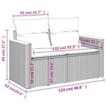 Casa si Gradina - Gradina si terasa - Mobilier exterior - Seturi mobila gradina - Set canapea de gradina cu perne, 4 piese, gri, poliratan - Infinity.ro