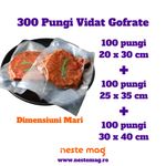 Market - Curatenie si intretinere casa - Produse bucatarie - Pungi si folii alimentare - 300 Pungi Vidat Gofrate pentru alimente, dimensiuni mari: 20x30, 25x35 si 30x40 cm - Infinity.ro
