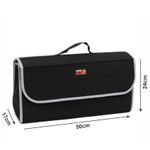 Auto si Moto - Piese auto si accesorii - Interior auto - Accesorii interior - Organizator portbagaj Linomag®, Prevazut cu banda velcro pentru fixare, 50x24x17cm, Negru - Infinity.ro