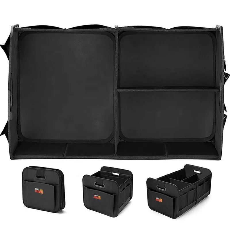 Auto si Moto - Piese auto si accesorii - Interior auto - Accesorii interior - Organizator portbagaj auto, Linomag®, Impermeabil, Pliabil, Spatios, Negru, 58 x 37 x 32 cm - Infinity.ro