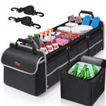 Auto si Moto - Piese auto si accesorii - Interior auto - Accesorii interior - Organizator portbagaj auto & Lada frigorifica, Linomag®, Impermeabil, Pliabil, Multifunctional, Negru, 90x35x30cm - Infinity.ro
