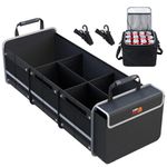 Auto si Moto - Piese auto si accesorii - Interior auto - Accesorii interior - Organizator portbagaj auto & Lada frigorifica, Linomag®, Impermeabil, Pliabil, Multifunctional, Negru, 90x35x30cm - Infinity.ro