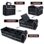 Auto si Moto - Piese auto si accesorii - Interior auto - Accesorii interior - Organizator portbagaj auto & Lada frigorifica, Linomag®, Impermeabil, Pliabil, Multifunctional, Negru, 90x35x30cm - Infinity.ro