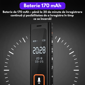 Reportofon digital, H-R510 Pro, 32 GB, inregistrare cu activare vocala, elimina zgomote de fundal, baterie 170 mAh