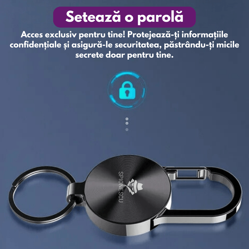 TV, Audio-Video si Foto - Portabile audio - Reportofoane - Reportofon spion tip breloc, S25, baterie 120 mAh, autonomie 25 h, MP3 player, inregistrare cu activare vocala - Infinity.ro