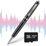 TV, Audio-Video si Foto - Portabile audio - Reportofoane - Pix cu microfon ascuns, activare vocala, MP3 Player, negru - 64 GB - Infinity.ro