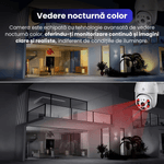 Casa si Gradina - Electrice - Smart Home - Camere de supraveghere - Camera de supraveghere 2 MP HD, PTZ, vedere nocturna color, WIFI, detectie forma umana, microfon incorporat - Infinity.ro