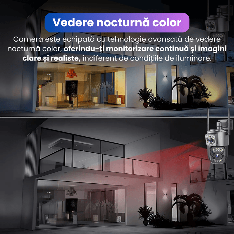 Casa si Gradina - Electrice - Smart Home - Camere de supraveghere - Camera de supraveghere 4MP, PTZ, comunicare bidirectionala, unghi larg, vedere nocturna color, senzor CMOS, zoom X10 - Infinity.ro