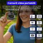 TV, Audio-Video si Foto - Camere video - Camere video profesionale - Mini camera video corporala 1080P cu viziune nocturna, body cam, clip rotativ 180°, montare magnetica, card microSD 32BG - Infinity.ro