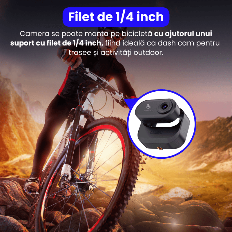 TV, Audio-Video si Foto - Camere video - Camere video profesionale - Mini camera video corporala 1080P cu viziune nocturna, body cam, clip rotativ 180°, montare magnetica, card microSD 32BG - Infinity.ro