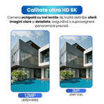 Casa si Gradina - Electrice - Smart Home - Camere de supraveghere - Camera de supraveghere, Q6, 12MP, panou solar integrat, conexiune 4G si Wi-Fi, slot SIM, viziune nocturna - Infinity.ro