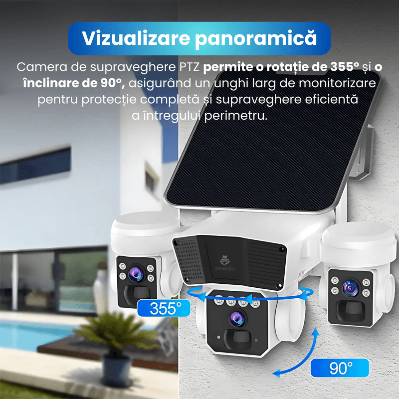Casa si Gradina - Electrice - Smart Home - Camere de supraveghere - Camera de supraveghere, Q6, 12MP, panou solar integrat, conexiune 4G si Wi-Fi, slot SIM, viziune nocturna - Infinity.ro