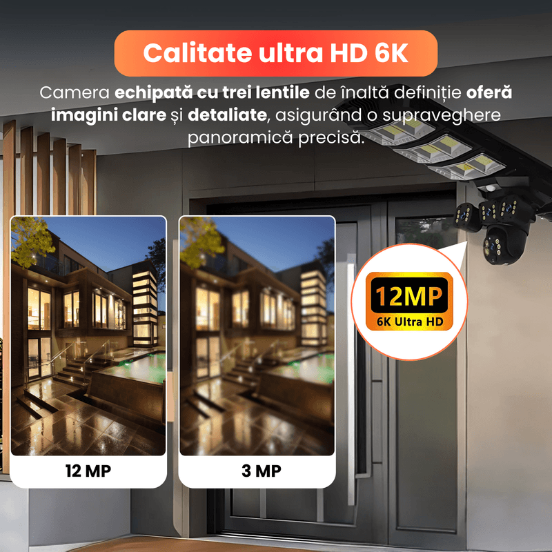 Casa si Gradina - Electrice - Smart Home - Camere de supraveghere - Camera de supraveghere, Q7, 12MP, panou solar integrat, conexiune 4G si Wi-Fi, viziune nocturna color, - Infinity.ro