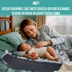 Casa si Gradina - Mobilier - Mobilier copii - Saltele patut copii - Cosulet Bebelusi pentru Dormit tip Baby Nest, Linomag®, cu Doua Fete, 0-24 Luni, 90x55cm, Husa Bumbac, Alb/Gri - Infinity.ro
