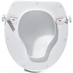 Casa si Gradina - Sanitare - Obiecte sanitare - Accesorii vase de toaleta - Inaltator WC cu capac Linomag®, 15 cm inaltime, Sistem de prindere reglabil pentru vasul de toaleta, Alb - Infinity.ro