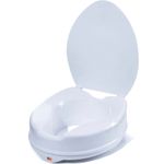 Casa si Gradina - Sanitare - Obiecte sanitare - Accesorii vase de toaleta - Inaltator WC cu capac Linomag®, 15 cm inaltime, Sistem de prindere reglabil pentru vasul de toaleta, Alb - Infinity.ro