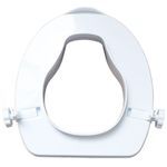 Casa si Gradina - Sanitare - Obiecte sanitare - Accesorii vase de toaleta - Inaltator WC cu capac Linomag®, 10cm, colac PU moale, prindere reglabila, confort sporit, Alb/Albastru - Infinity.ro