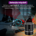 Laptop, Telefoane si Tablete - Wearables si gadgeturi - Gadgeturi - Dispozitive spionaj - Boxa bluetooth cu camera ascunsa, Wifi, rotatie senzor 240°, detectia miscarii, Android/iOS, stocare card/cloud, 1080P - Infinity.ro