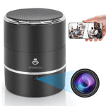 Laptop, Telefoane si Tablete - Wearables si gadgeturi - Gadgeturi - Dispozitive spionaj - Boxa bluetooth cu camera ascunsa, Wifi, rotatie senzor 240°, detectia miscarii, Android/iOS, stocare card/cloud, 1080P - Infinity.ro