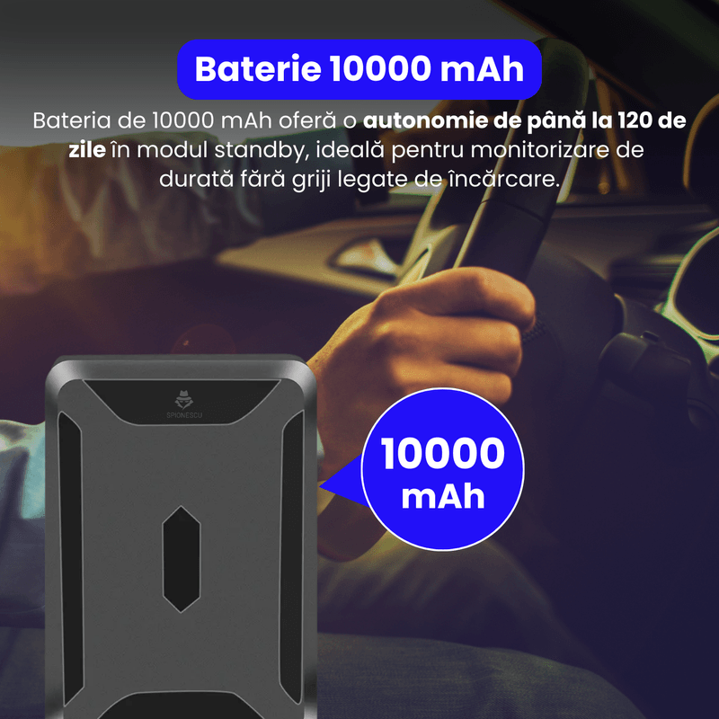 Laptop, Telefoane si Tablete - Wearables si gadgeturi - Gadgeturi - Dispozitive spionaj - Tracker GPS 4G cu magnet puternic, baterie 10.000 mAh, localizare in timp teal prin aplicatie, monitorizare audio - Infinity.ro