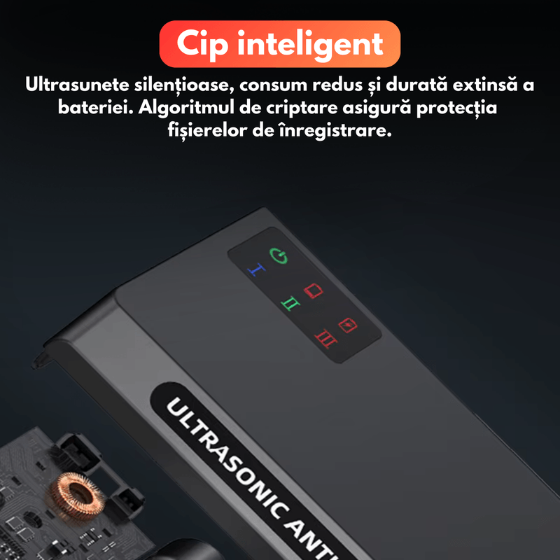 Laptop, Telefoane si Tablete - Wearables si gadgeturi - Gadgeturi - Dispozitive spionaj - Dispozitiv anti-inregistrare, tehnologie ultrasunete avansata, distorsionare sunete, autonomie 180 min, baterie 4000mAh - Infinity.ro