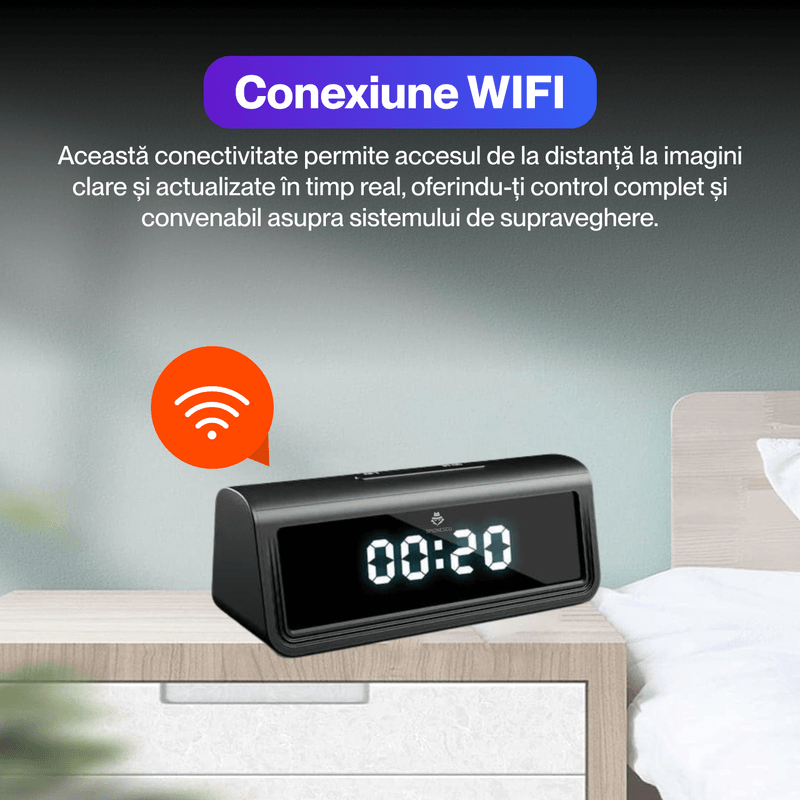 Laptop, Telefoane si Tablete - Wearables si gadgeturi - Gadgeturi - Dispozitive spionaj - Ceas spion cu camera ascunsa 4K, A21, WIFI, vedere nocturna, detectarea miscarii, baterie 1200 mAh, autonomie 4 ore - Infinity.ro