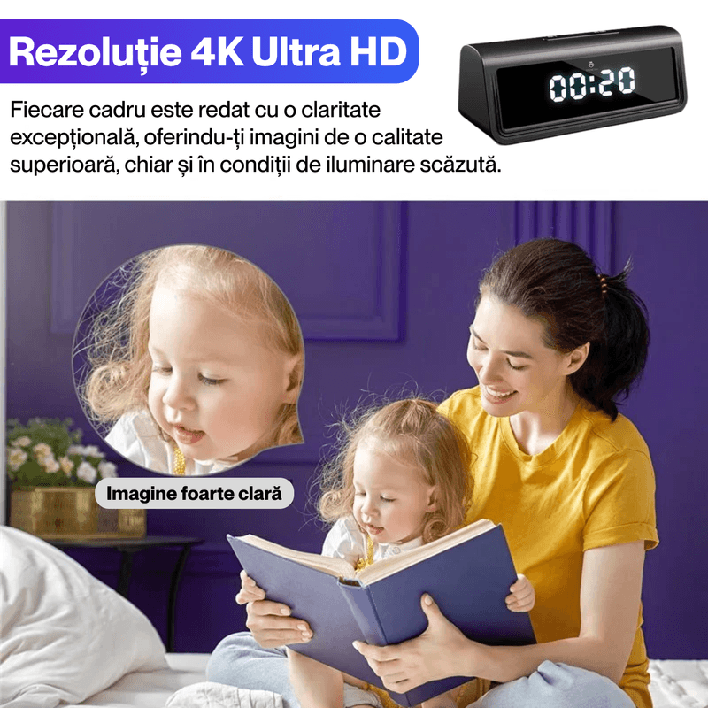 Laptop, Telefoane si Tablete - Wearables si gadgeturi - Gadgeturi - Dispozitive spionaj - Ceas spion cu camera ascunsa 4K, A21, WIFI, vedere nocturna, detectarea miscarii, baterie 1200 mAh, autonomie 4 ore - Infinity.ro