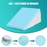 Casa si Gradina - Textile si covoare - Perne si pilote - Perne - Set 3 Perne Ortopedice 10 in 1 Linomag®, spuma memorie, suport complet, husa lavabila, Alb/Gri Plumb - Infinity.ro