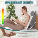 Casa si Gradina - Textile si covoare - Perne si pilote - Perne - Set 3 Perne Ortopedice 10 in 1 Linomag®, spuma memorie, suport complet, husa lavabila, Alb/Gri Plumb - Infinity.ro