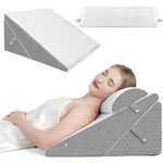 Casa si Gradina - Textile si covoare - Perne si pilote - Perne - Set 3 Perne Ortopedice 10 in 1 Linomag®, spuma memorie, suport complet, husa lavabila, Alb/Gri Plumb - Infinity.ro