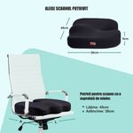 Casa si Gradina - Textile si covoare - Perne si pilote - Perne - Set 2 Perne Ortopedice Linomag®,  Perna Sezut si Perna Lombara completa, din Spuma cu Memorie, Negru Intens - Infinity.ro