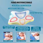 Casa si Gradina - Textile si covoare - Perne si pilote - Perne - Perna Ortopedica Cervicala pentru dormit Linomag®, Spuma cu Memorie, Husa lavabila, Alb, 62 x 35 x 13 cm - Infinity.ro