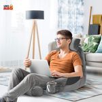Casa si Gradina - Textile si covoare - Perne si pilote - Perne - Perna pentru Citit cu Cotiere, Suport pentru Cap/Gat Detasabil, Linomag®, 2 x Buzunare Laterale, Gri, 91.5x75cm - Infinity.ro