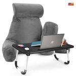 Casa si Gradina - Textile si covoare - Perne si pilote - Perne - Perna pentru Citit cu Cotiere, Suport pentru Cap/Gat Detasabil, Linomag®, 2 x Buzunare Laterale, Gri, 91.5x75cm - Infinity.ro