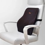 Casa si Gradina - Textile si covoare - Perne si pilote - Perne - Perna lombara completa pentru scaun de birou sau masina, Linomag®, Spuma cu memorie, Negru, 44 x 37 x 12cm - Infinity.ro