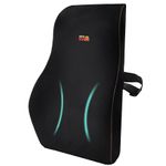 Casa si Gradina - Textile si covoare - Perne si pilote - Perne - Perna lombara completa pentru scaun de birou sau masina, Linomag®, Spuma cu memorie, Negru, 44 x 37 x 12cm - Infinity.ro