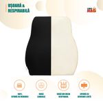 Casa si Gradina - Textile si covoare - Perne si pilote - Perne - Perna lombara completa pentru scaun de birou sau masina, Linomag®, Spuma cu memorie, Negru, 44 x 37 x 12cm - Infinity.ro